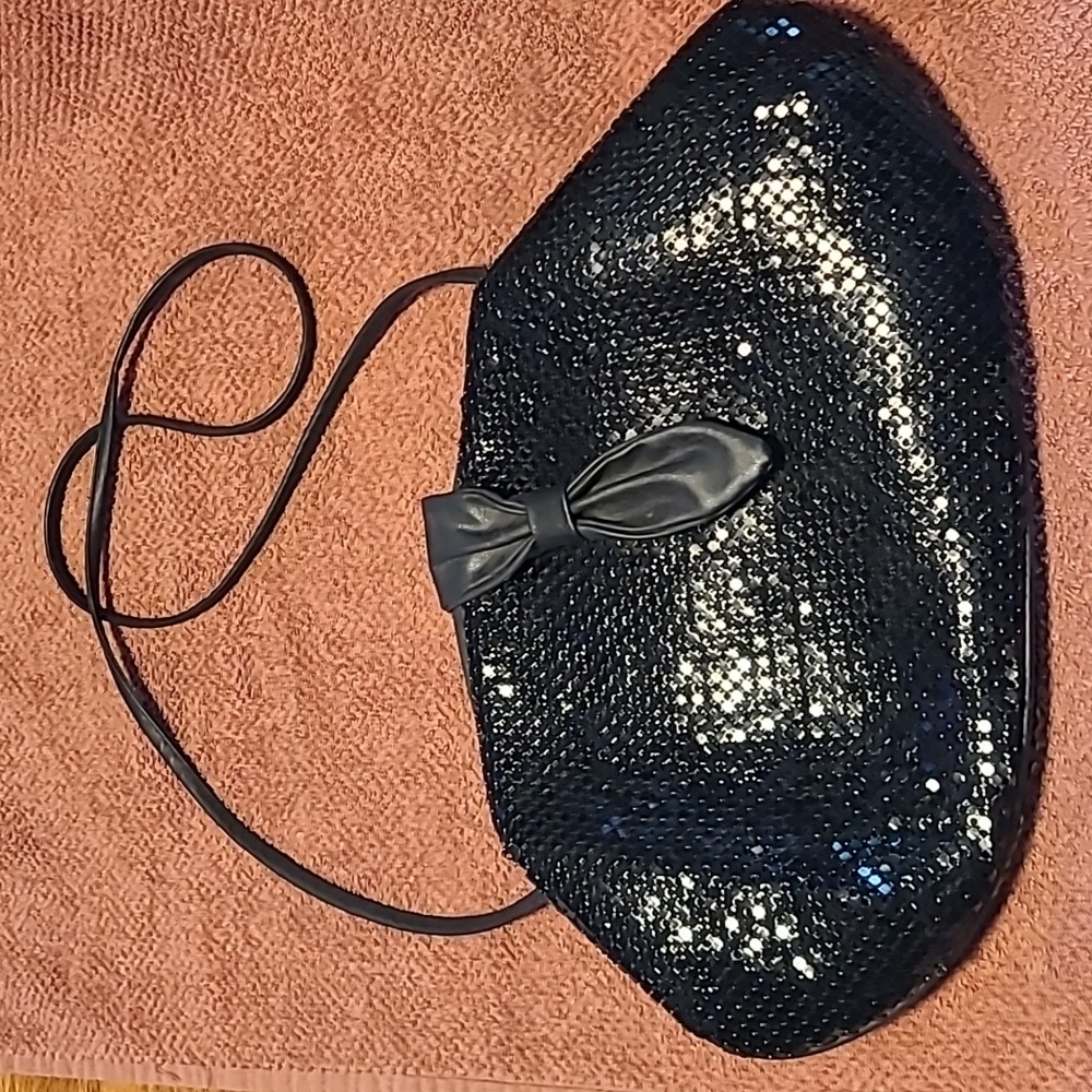 Vintage Black Metal Mesh Purse